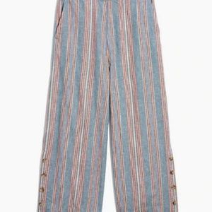 Madewell Huston Pull On Rainbow Stripe Pants M